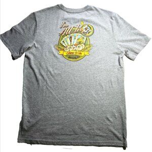 Havana Jim T-Shirt Men's Medium Short Sleeve Crew Neck Casino Theme Grey Shirt